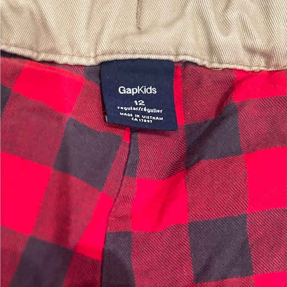 Gapkids Fleece Lined Khaki Pants with Adjustable Waist Boy Sz12 Regular - Picture 6 of 16
